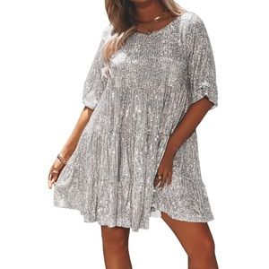 sequin swing dress
